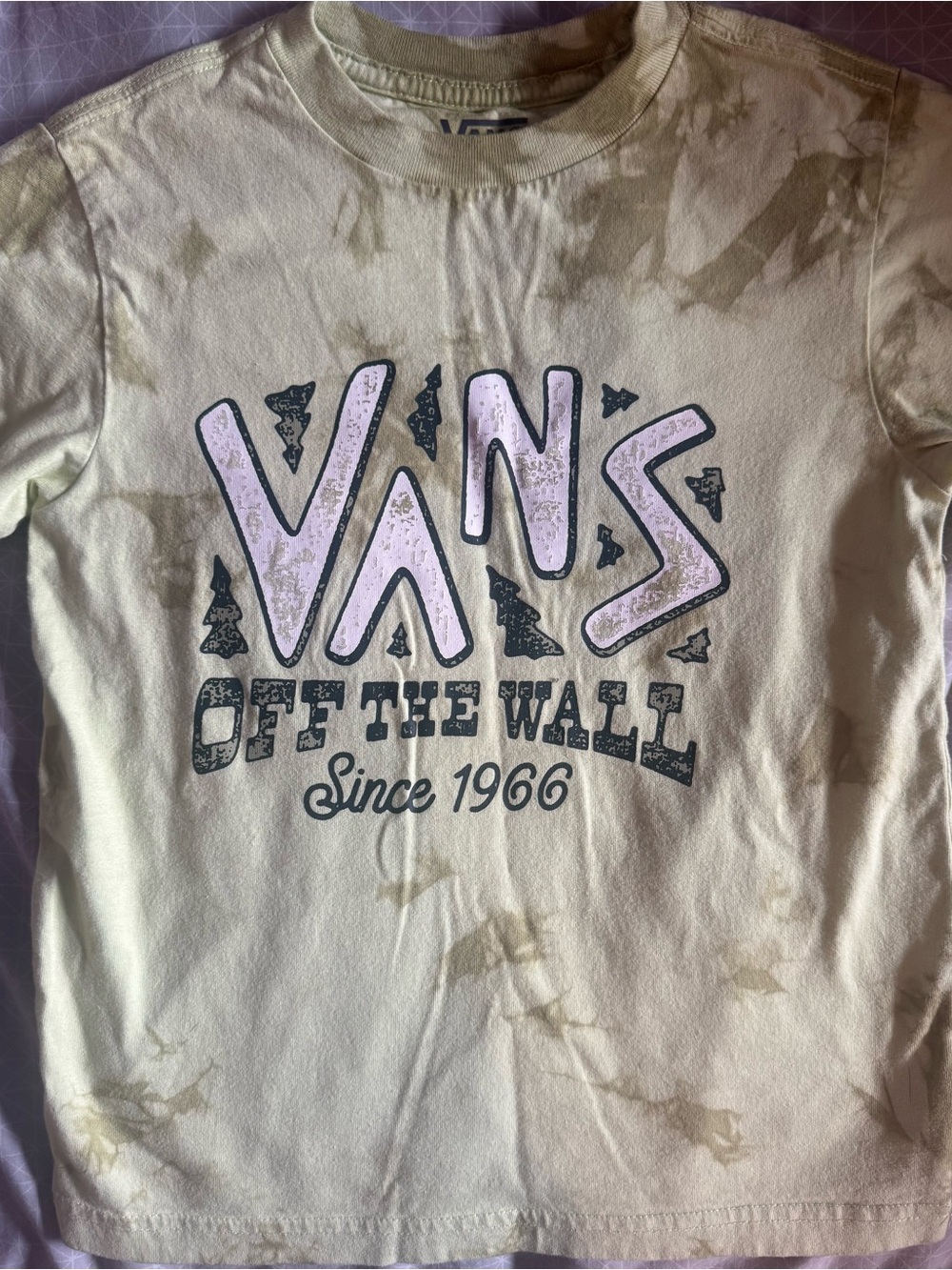 Vans Kids Pale green  Tie-Dye Off The Wall Tee